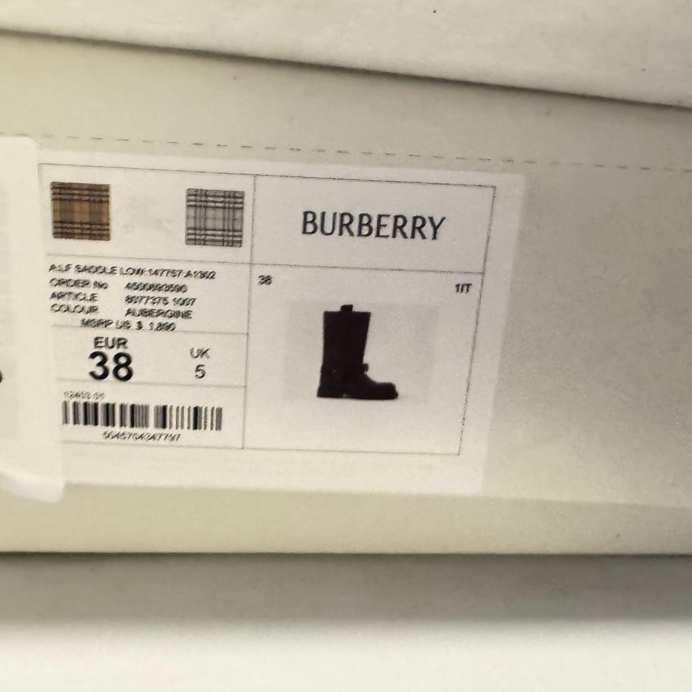 Burberry Brown Leather Combat Moto Boots - Picture 14 of 16